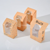 Caja de tortilla Kraft con ventana (plegable)