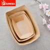 Bandeja de comida de papel kraft