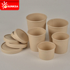 Contenedor de sopa de papel de fibra de bambú