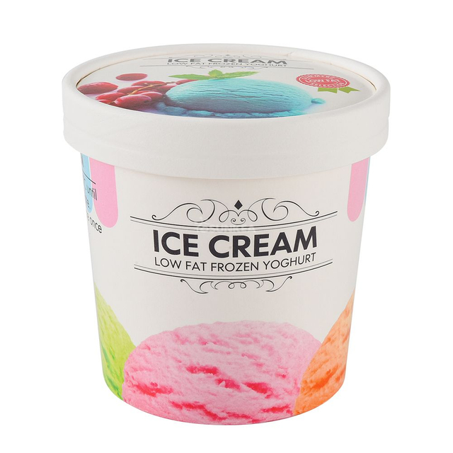 Tina de helado de papel impreso personalizado