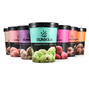 Tina de helado impresa personalizada
