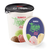 Tina de helado de papel con tapa de papel (parafilm de soporte para fábrica)