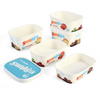 Tazón de helado rectangular con tapa de papel