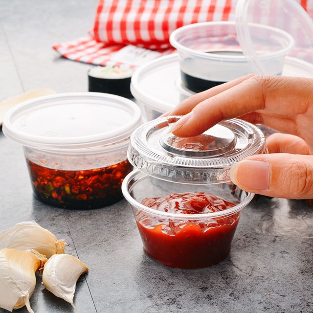  Salsa condimento pp taza con tapa separada