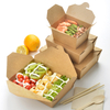 Caja de deli de comida para llevar en papel kraft al por mayor