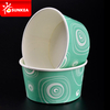 Copa de helado de papel blanco