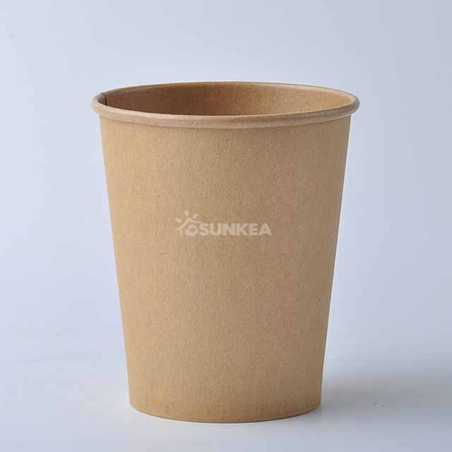 Tazón de café de papel kraft de pared individual