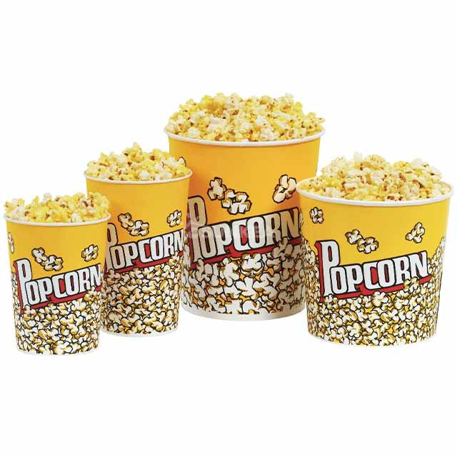 Copas de papel de palomitas de maíz personalizadas