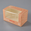 Caja de pastel de papel plegable impresa personalizada con la ventana