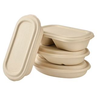 Caja de comida de pulpa de paja de trigo