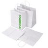 Bolsa de papel blanco con mango