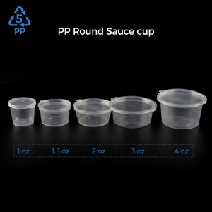 Taza de salsa con tapa con bisagras