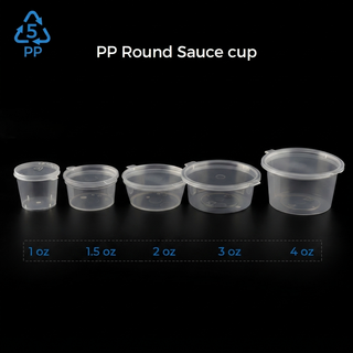 Taza de salsa con tapa con bisagras