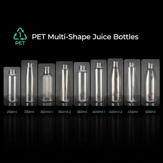 Botellas de jugo PET multiforma