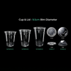  Copas de PET: 7,8 / 9,0 / 9,2 / 9,5 / 9,8 / 10,7 cm de diámetro del borde