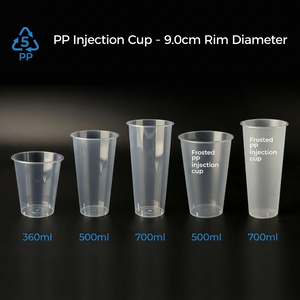 Copa de inyección de PP - Diámetro de borde de 9,0 cm